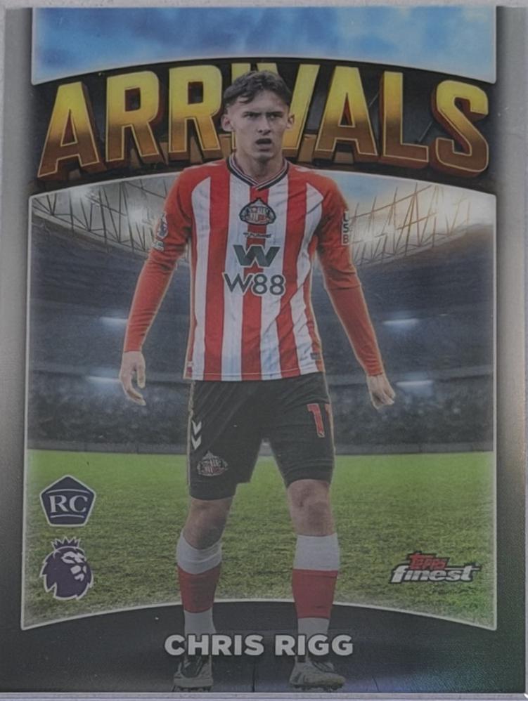 Chris Rigg #AV-1 2026 Topps Finest Premier League Arrivals