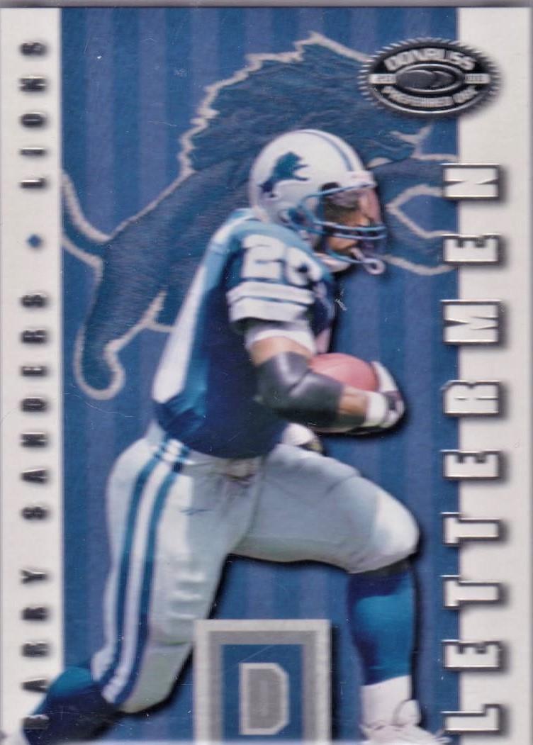 Barry Sanders #76 Football Cards 2000 Panini Donruss Preferred Letterman