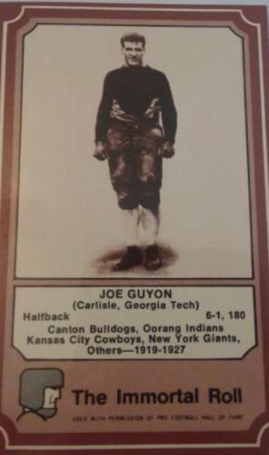 Joe Guyon #51 Football Cards 1975 Fleer Hall of Fame