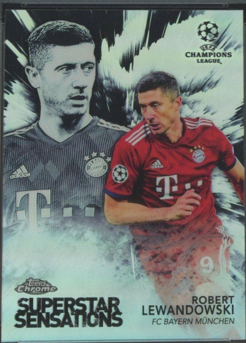 Robert Lewandowski #SS-RL Soccer Cards 2018 Topps Chrome UEFA Champions League Superstar Sensations