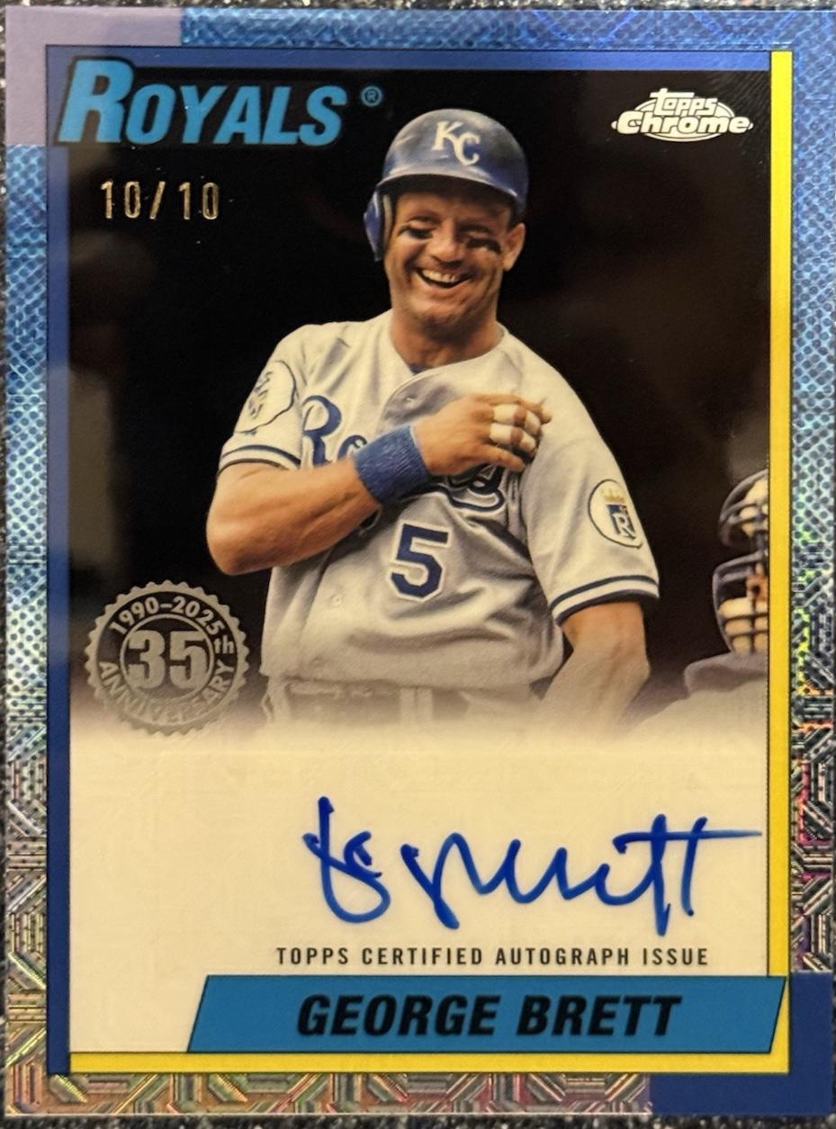 George Brett [Black] #90CA-GB Prices | 2025 Topps 1990 Chrome Autograph ...