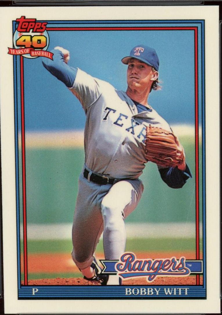 Bobby Witt #27 Baseball Cards 1991 Topps Tiffany