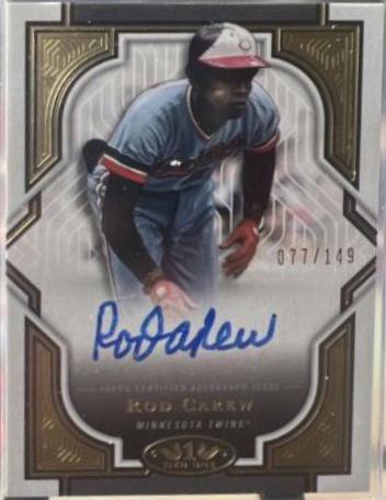 Rod Carew #T1A-RC Baseball Cards 2023 Topps Tier One Autographs