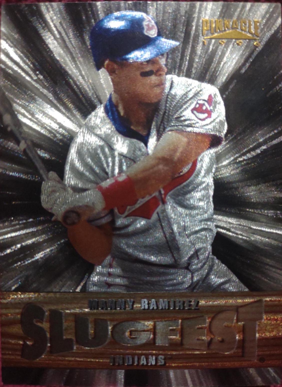 Manny Ramirez #13 of 18 Baseball Cards 1996 Pinnacle Slugfest