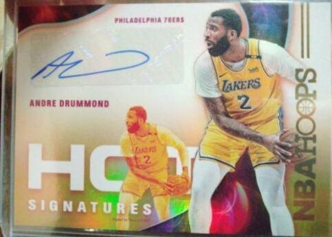 Andre Drummond #HS-ADR Basketball Cards 2021 Panini Hoops Hot Signatures