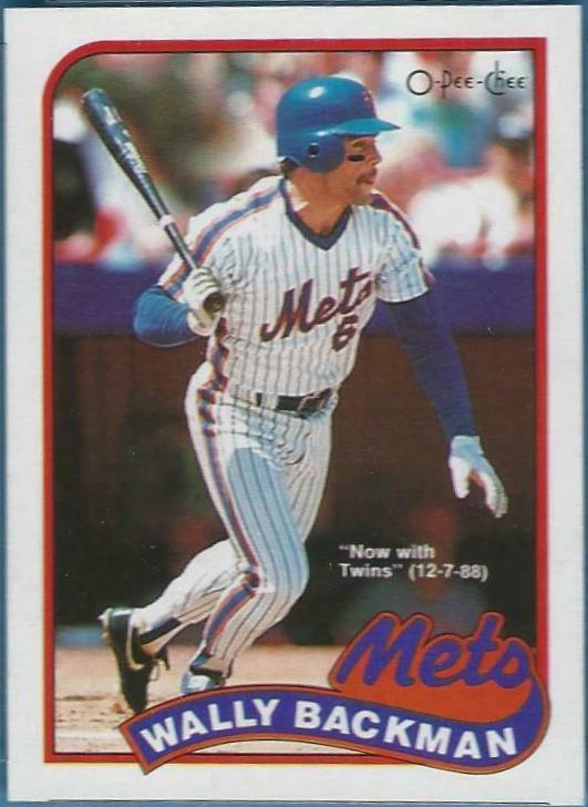 Wally Backman #72 Baseball Cards 1989 O Pee Chee