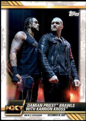 Damian Priest Brawls with Karrion Kross #99 Wrestling Cards 2021 Topps WWE NXT