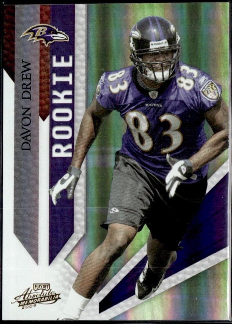 Davon Drew #137 2009 Playoff Absolute Memorabilia Football