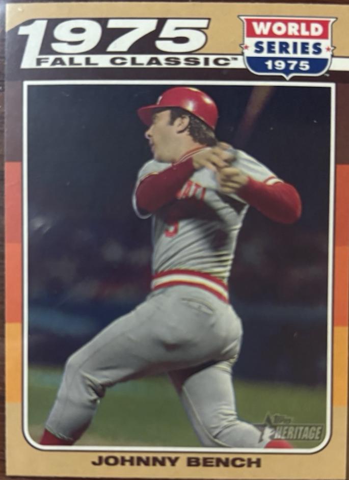 Johnny Bench #75FC-2 Baseball Cards 2024 Topps Heritage Mini Fall Classic