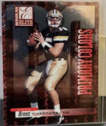 Drew Brees #PC-8 Football Cards 2001 Panini Donruss Elite Primary Colors