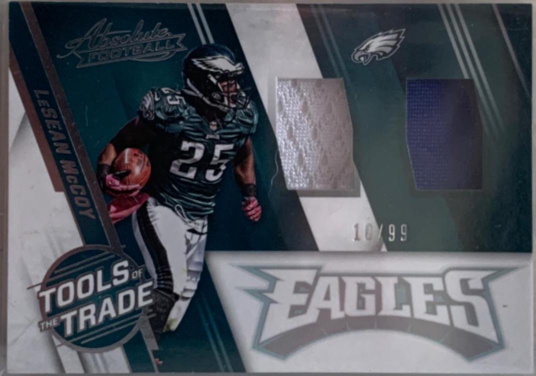 LwSean McCoy #36 Football Cards 2016 Panini Absolute Tools of the Trade Materials Double