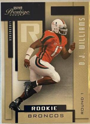D.J. Williams #164 Football Cards 2004 Playoff Prestige