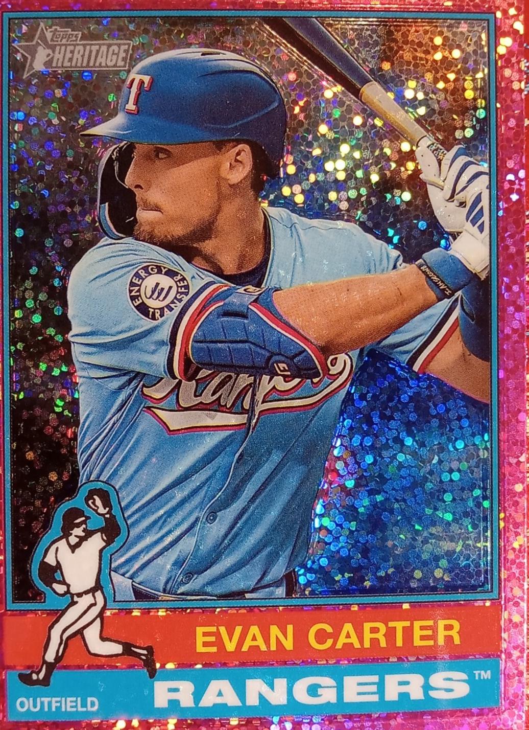 Evan Carter [Burgundy Sparkle] #496 Prices | 2025 Topps Heritage ...