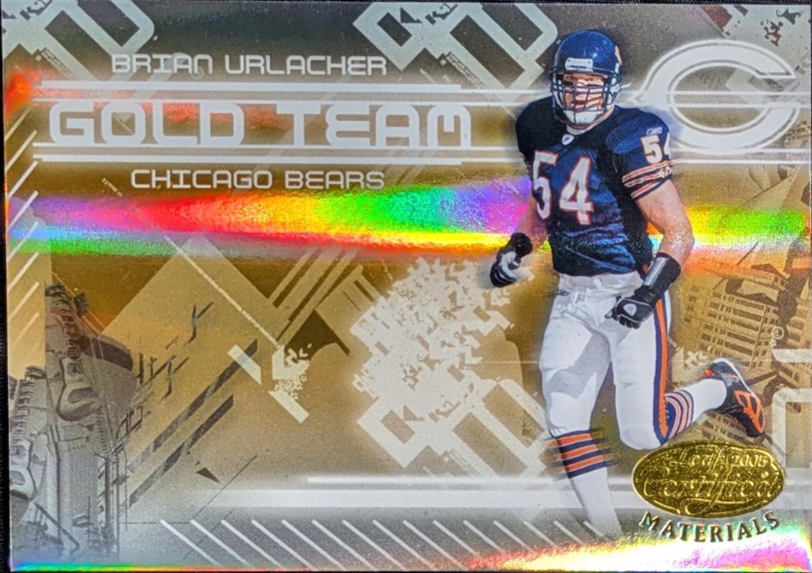 Brian Urlacher #GT-5 2003 Leaf Certified Materials Football