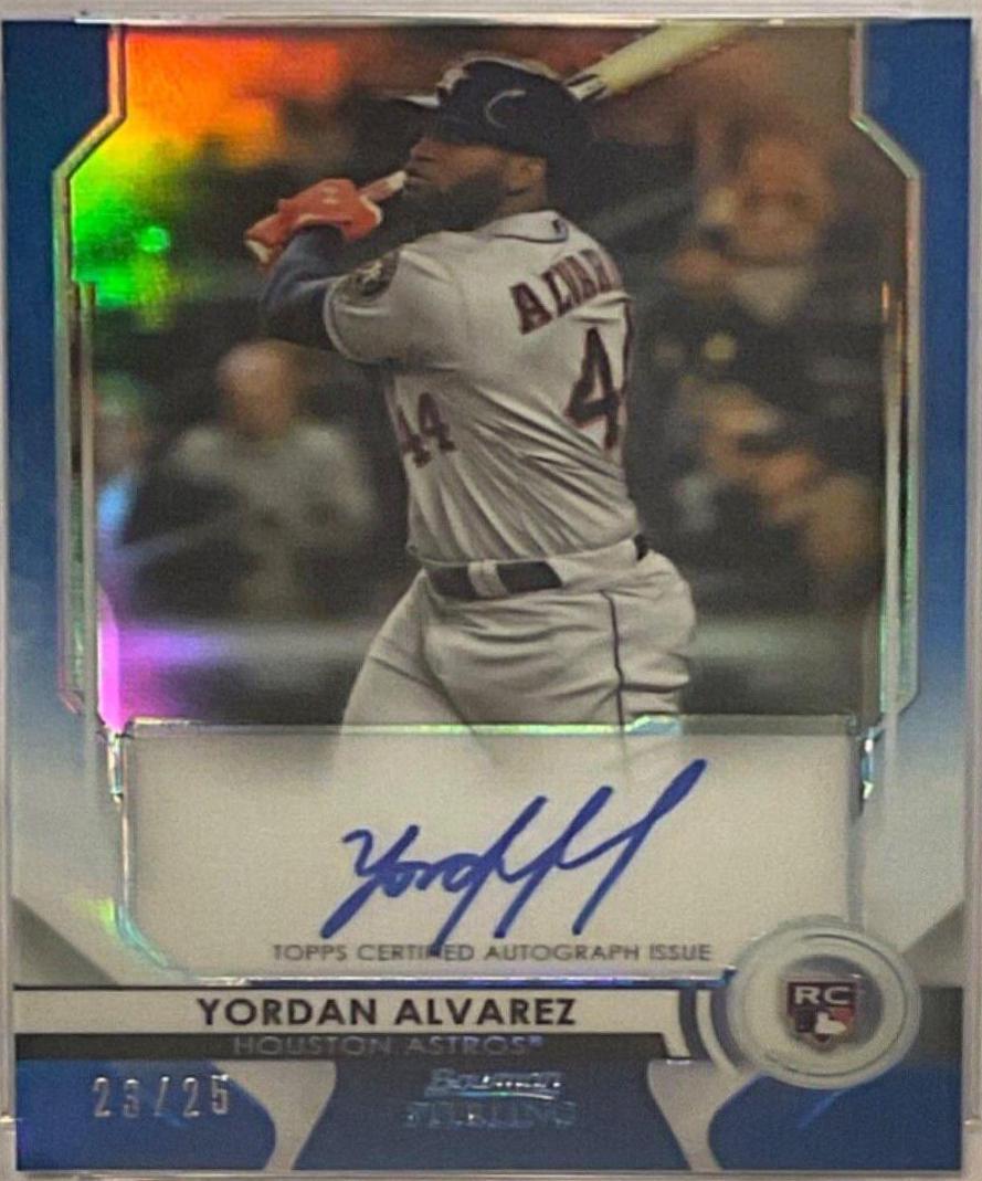 Yordan Alvarez #YA 2020 Bowman Sterling Rookie Autographs Baseball
