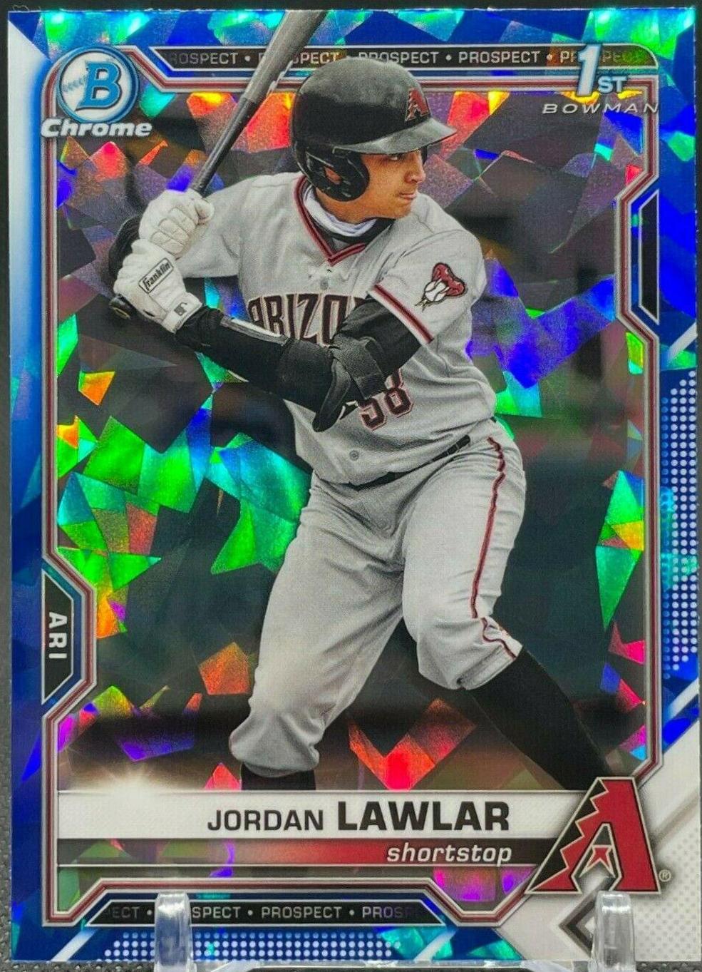 Jordan Lawlar #BDC-194 Baseball Cards 2021 Bowman Draft Sapphire