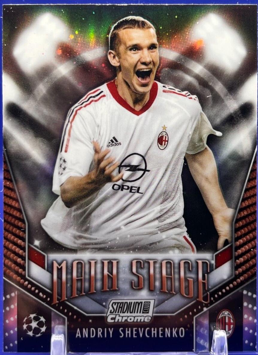 Andriy Shevchenko #MS-AS Soccer Cards 2023 Topps Stadium Club Chrome UEFA Main Stage
