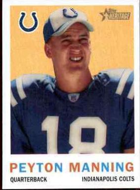 Peyton Manning #16 Football Cards 2005 Topps Heritage