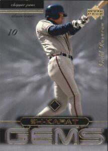 Chipper Jones #K10 Baseball Cards 2000 Upper Deck Gold Reserve 24 Karat Gems