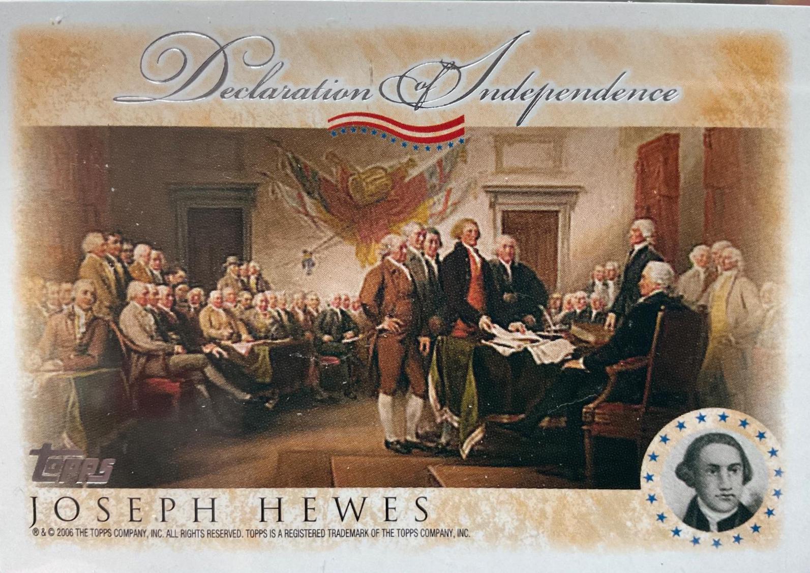 Joseph Hewes Baseball Cards 2006 Topps