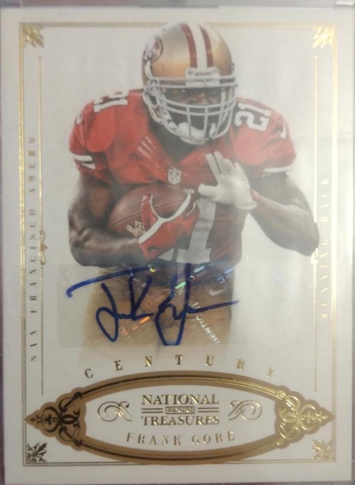 Frank Gore {Century Signatures} #5 Football Cards 2012 Panini National Treasures