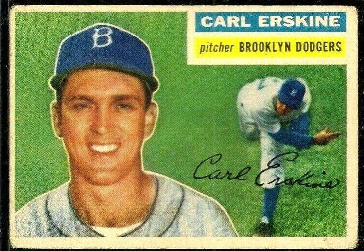 Carl Erskine #233 Baseball Cards 1956 Topps