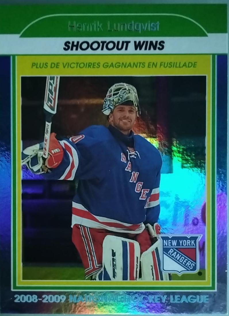 Henrik Lundqvist #SL17 Hockey Cards 2009 O Pee Chee Stat Leaders