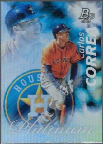 Carlos Correa #PP-CC Baseball Cards 2017 Bowman Platinum Presence