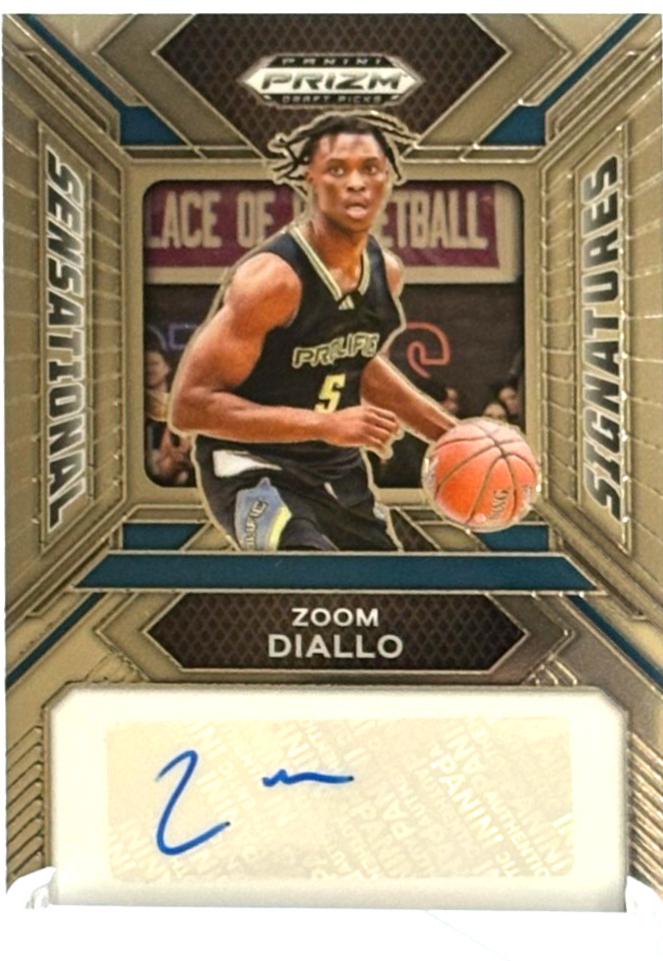 Zoom Diallo #20 2024 Panini Prizm Draft Picks Sensational Signatures Basketball