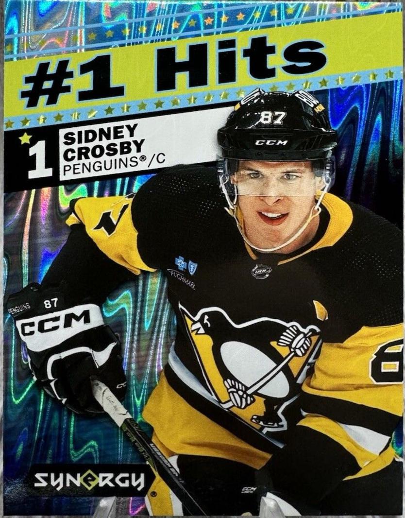 Sidney Crosby #1H-1 Hockey Cards 2024 Upper Deck Synergy Number 1 Hit