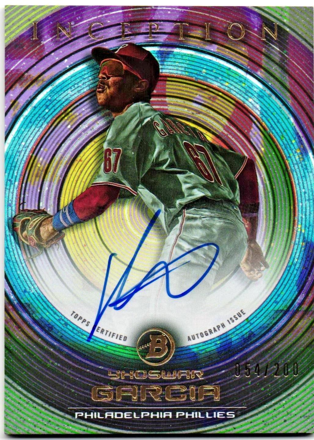 Yhoswar Garcia #PA-YG 2022 Bowman Inception Baseball Prospect Autographs