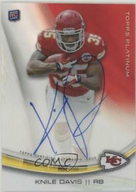 Knile Davis #A-KD Football Cards 2013 Topps Platinum Autograph