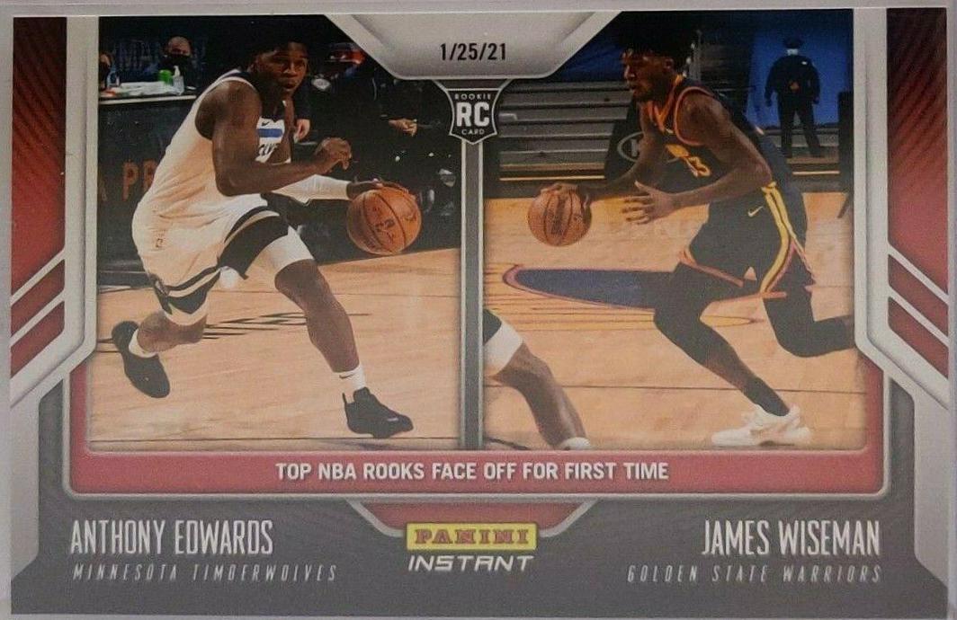 Anthony Edwards, James Wiseman #56 Basketball Cards 2020 Panini Instant