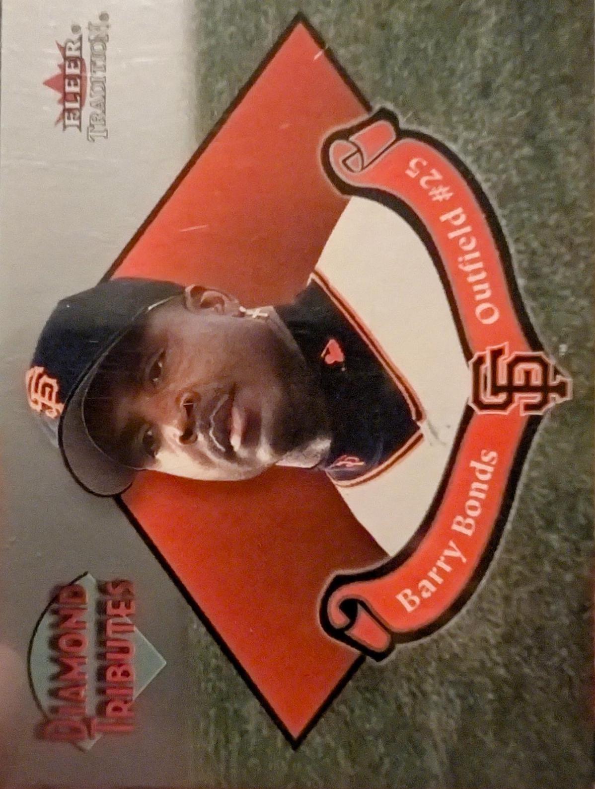 Barry Bonds #7 Baseball Cards 2002 Fleer Tradition Diamond Tributes