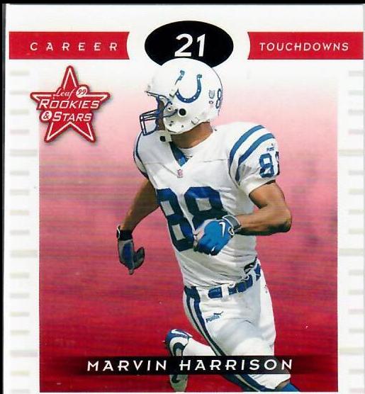 Marvin Harrison #TC-16 Football Cards 1999 Leaf Rookies & Stars Touchdown Club