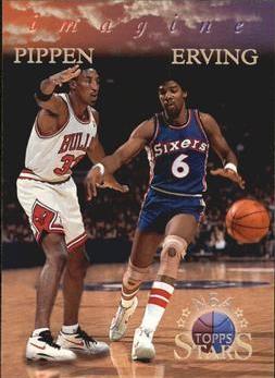 Scottie Pippen / Julius Erving #I-4 Basketball Cards 1996 Topps Stars Imagine