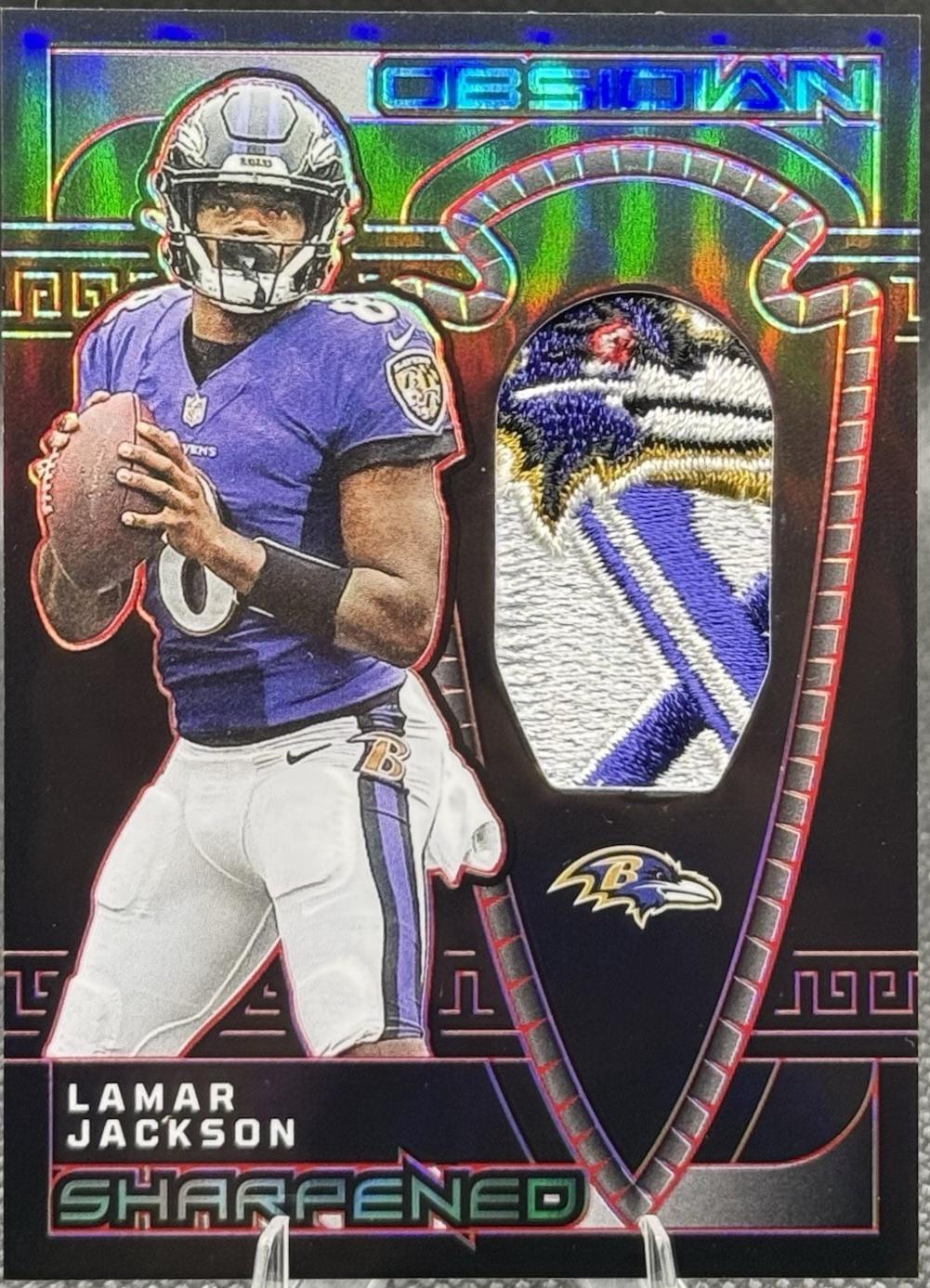 Lamar Jackson [Red Electric Etch] #SSW-LJA