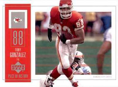 Tony Gonzalez #47 Football Cards 2002 Upper Deck Piece of History