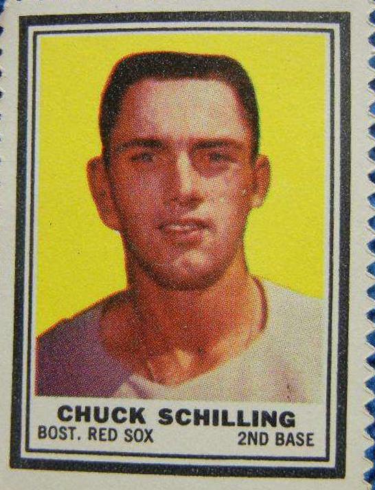 Chuck Schilling Baseball Cards 1962 Topps Stamps