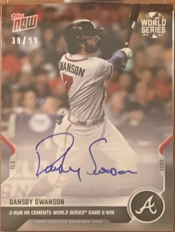 Dansby Swanson #1038A 2021 Topps Now Baseball
