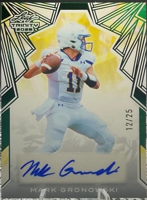 Mark Gronowski #BA-MG1 2025 Leaf Trinity Autograph Football