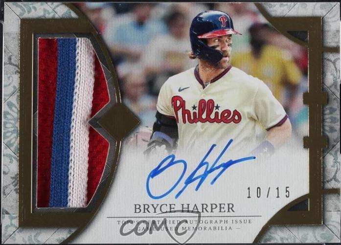 Bryce Harper #TCPA-BH2 Baseball Cards 2024 Topps Transcendent Collection Patch Autograph