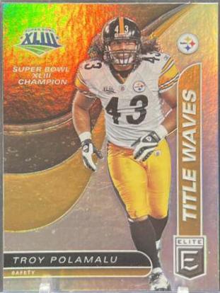 Troy Polamalu #13 Football Cards 2020 Panini Donruss Elite Title Waves
