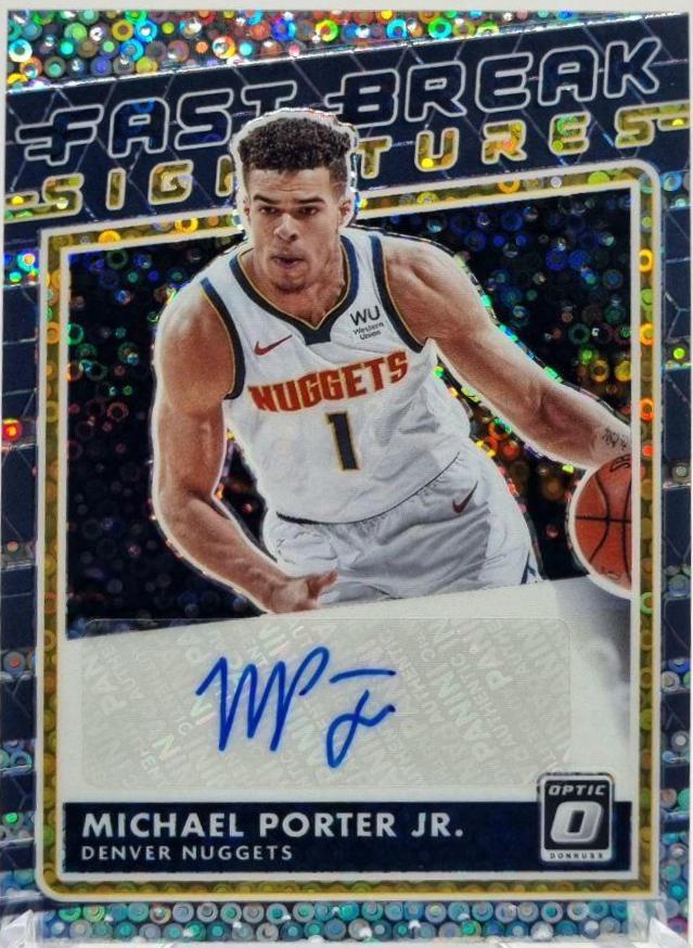 Michael Porter Jr #FB-MPJ Basketball Cards 2020 Panini Donruss Optic Fast Break Signatures