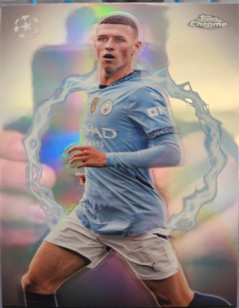 Phil Foden #CP-11 Soccer Cards 2024 Topps Chrome UEFA Circle of Power