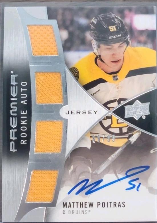 Matthew Poitras #PRA-MP Hockey Cards 2023 Upper Deck Premier Rookie Auto Jersey