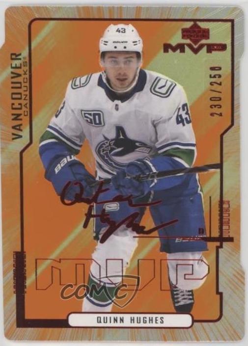 Quinn Hughes #37 2020 Upper Deck MVP 20th Anniversary Hockey