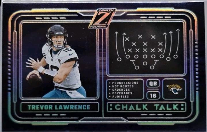 Trevor Lawrence #10 Football Cards 2024 Panini Zenith Chalk Talk