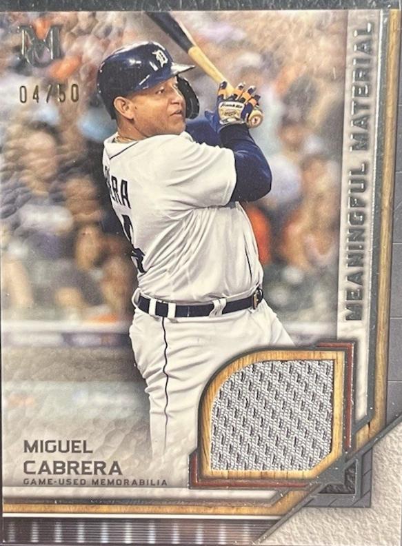Miguel Cabrera #MMR-MCA 2023 Topps Museum Collection Baseball Meaningful Material Relics