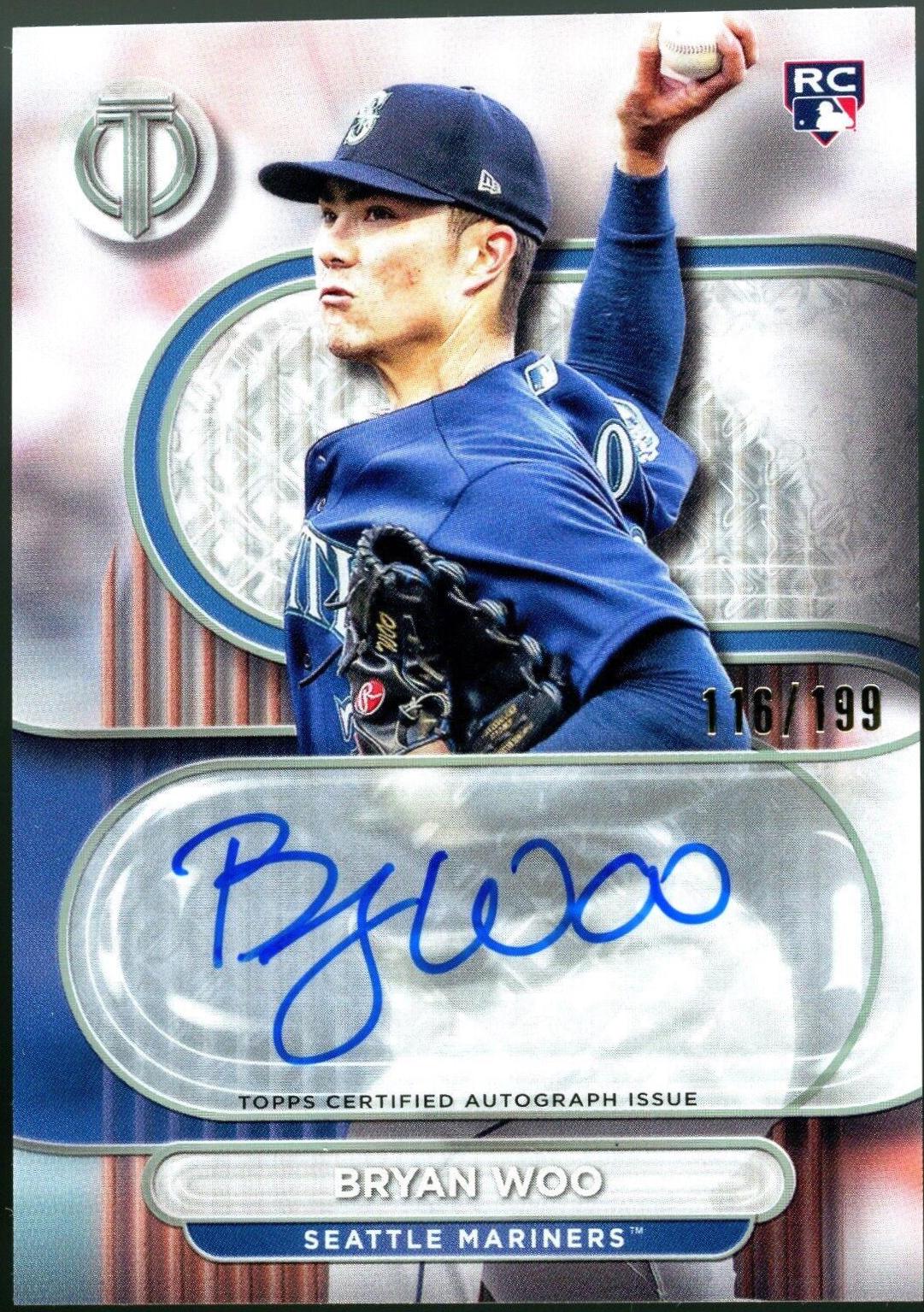 Bryan Woo #TA-WOO Baseball Cards 2024 Topps Tribute Autograph